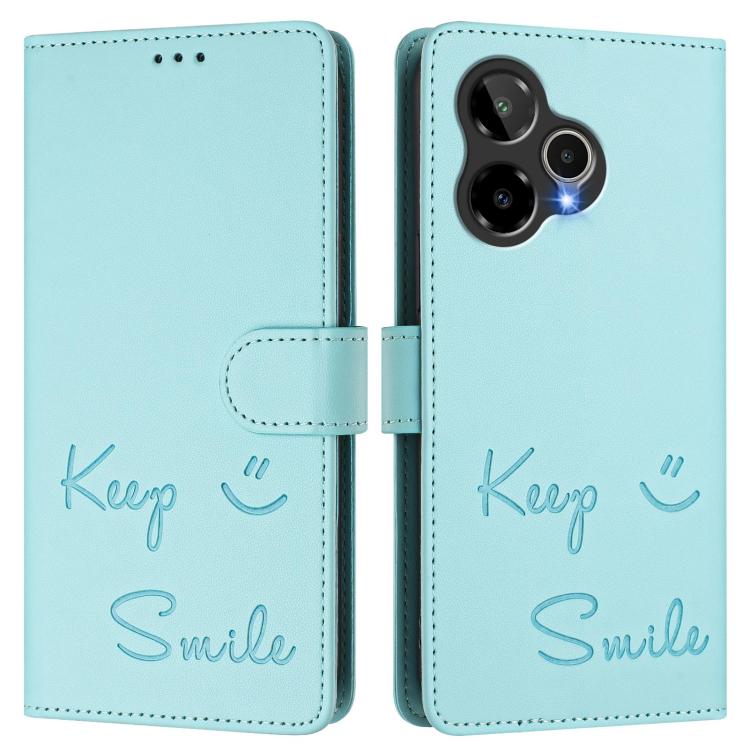 Smile Embossing RFID Leather Phone Case, For Cricket Icon Plus 2026 / Icon 7 5G, For Cricket Icon 6