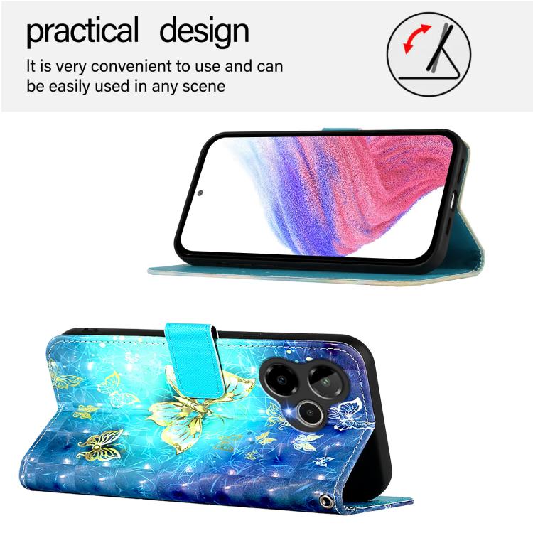 3D Painting Horizontal Flip Leather Phone Case, For Cricket Icon Plus 2026, For Cricket Icon 6