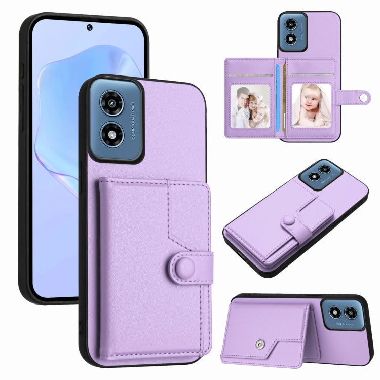 Button Card Bag RFID Anti-theft Phone Case, For Motorola Moto G Play 4G 2024, For Motorola Moto G Power 5G 2024