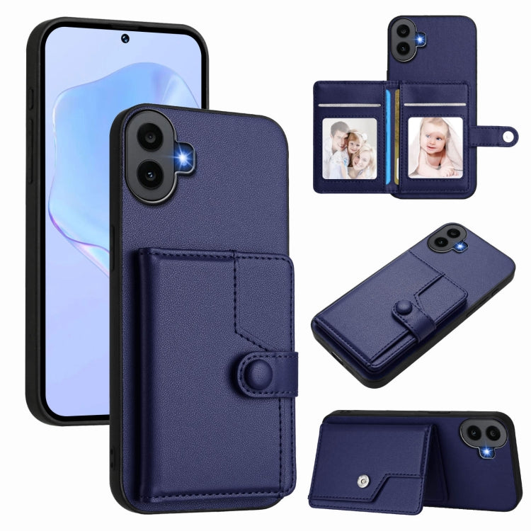 Button Card Bag RFID Anti-theft Phone Case, For Nothing CMF Phone 2 Pro, For Nothing Phone 3a, For Nothing Phone 3a Pro, For Nothing CMF Phone 1, For Nothing Phone 2a