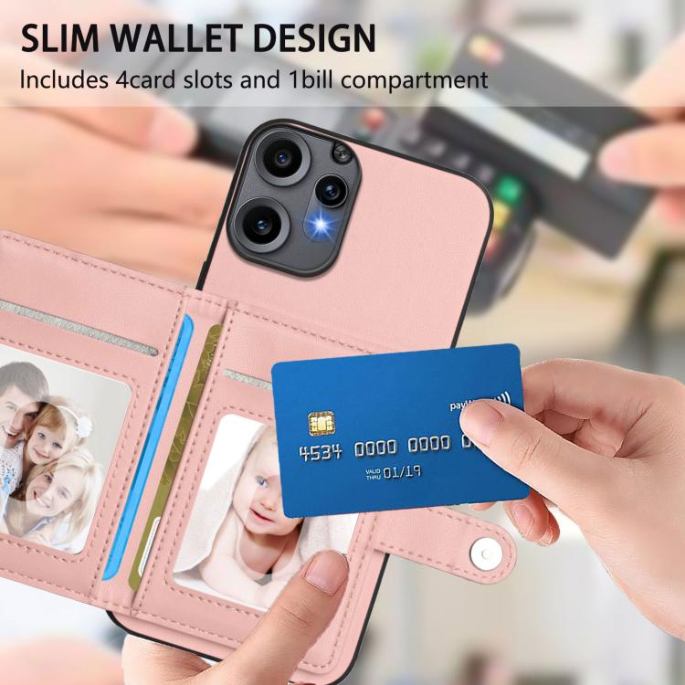 Button Card Bag RFID Anti-theft Phone Case, For Nothing CMF Phone 2 Pro, For Nothing Phone 3a, For Nothing Phone 3a Pro, For Nothing CMF Phone 1, For Nothing Phone 2a