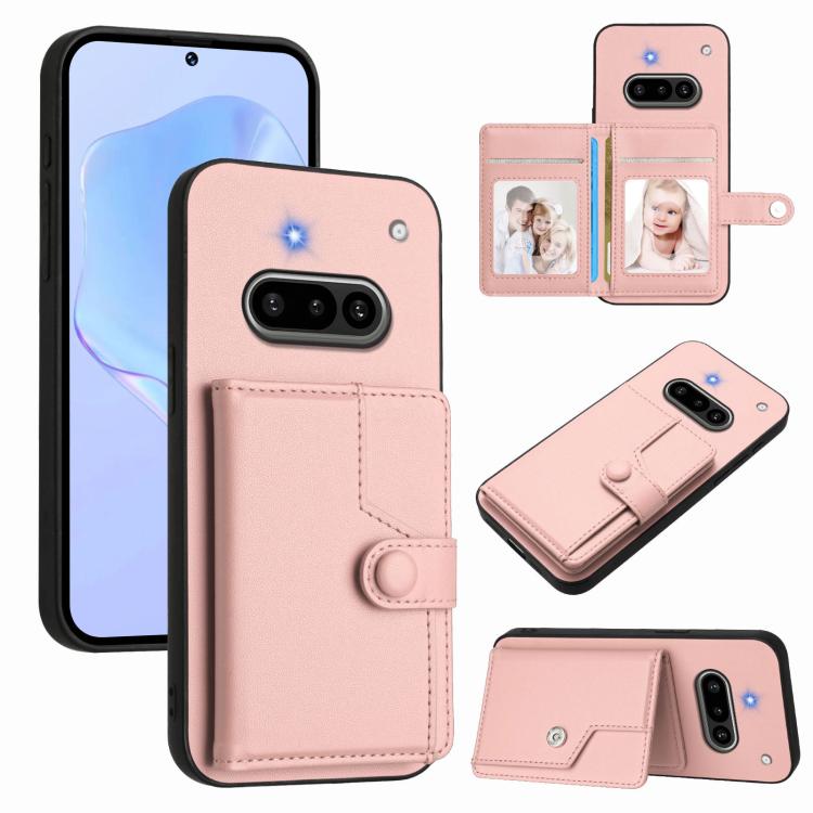 Button Card Bag RFID Anti-theft Phone Case, For Nothing CMF Phone 2 Pro, For Nothing Phone 3a, For Nothing Phone 3a Pro, For Nothing CMF Phone 1, For Nothing Phone 2a