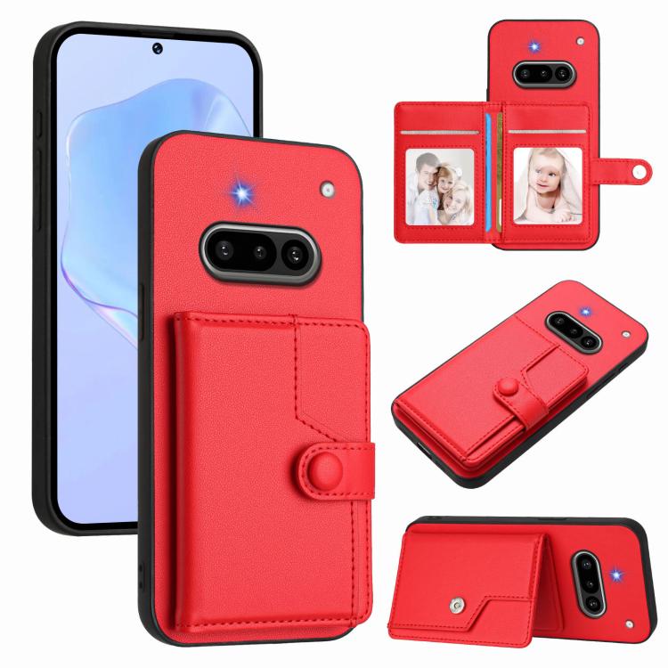 Button Card Bag RFID Anti-theft Phone Case, For Nothing CMF Phone 2 Pro, For Nothing Phone 3a, For Nothing Phone 3a Pro, For Nothing CMF Phone 1, For Nothing Phone 2a