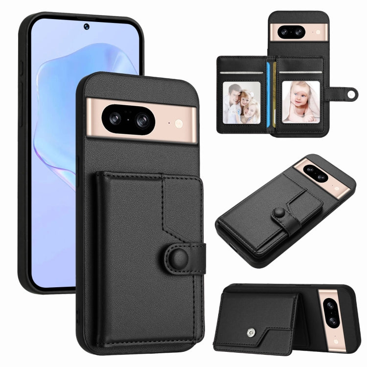 Button Card Bag RFID Anti-theft Phone Case, For Google Pixel 10 Pro XL, For Google Pixel 10 / 10 Pro, For Google Pixel 9 Pro, For Google Pixel 9, For Google Pixel 8a, For Google Pixel 8 Pro, For Google Pixel 8