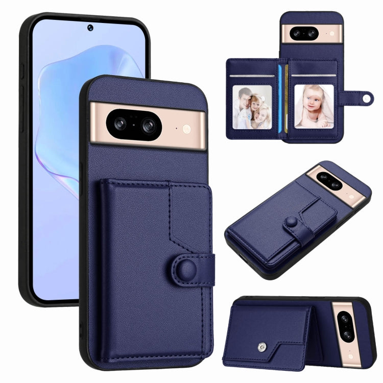 Button Card Bag RFID Anti-theft Phone Case, For Google Pixel 10 Pro XL, For Google Pixel 10 / 10 Pro, For Google Pixel 9 Pro, For Google Pixel 9, For Google Pixel 8a, For Google Pixel 8 Pro, For Google Pixel 8