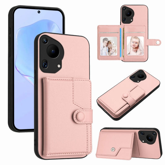 Button Card Bag RFID Anti-theft Phone Case, For Huawei Pura 70 Ultra, For Huawei Pura 70 Pro, For Huawei Pura 70