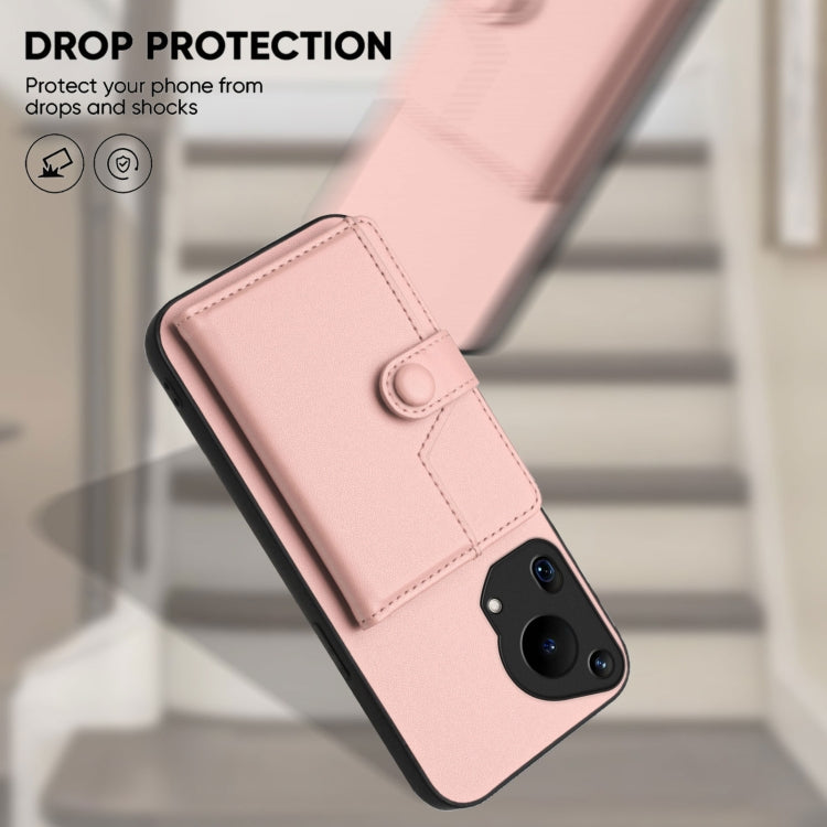 Button Card Bag RFID Anti-theft Phone Case, For Huawei Pura 70 Ultra, For Huawei Pura 70 Pro, For Huawei Pura 70