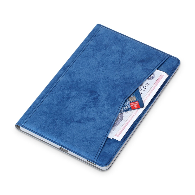 For Samsung Galaxy Tab S6 Lite P610/P615 Marble Cloth Texture TPU Horizontal Flip Leather Case with Holder & Card Slot & Pen Slot