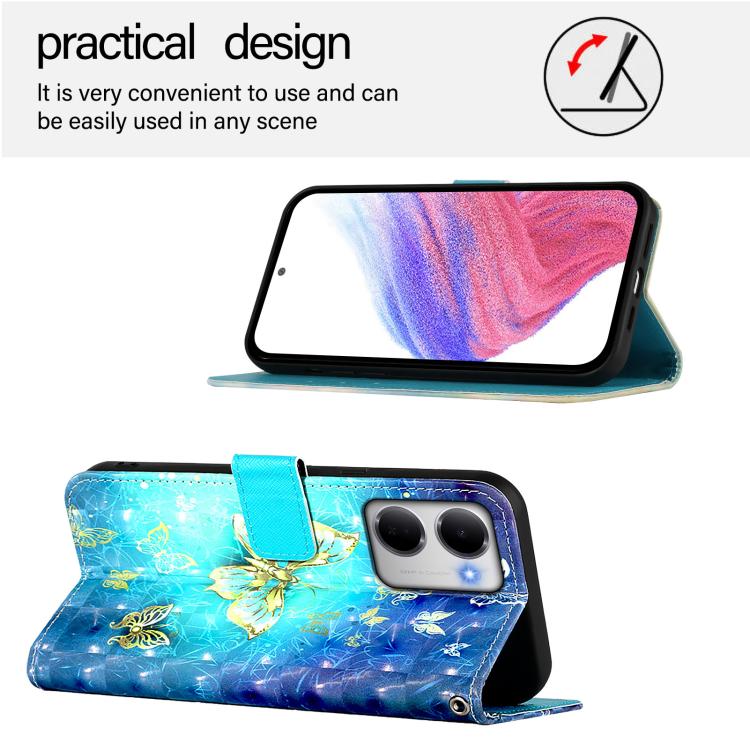 3D Painting Horizontal Flip Leather Phone Case, For Redmi 15a 5G, For Redmi Turbo 5 / Poco X8 Pro 5G, For Redmi 15 5G Global / 15 4G SEA 169mm, For Redmi Turbo 4, For Redmi K80 / K80 Pro, For Redmi Note 14 Pro 4G