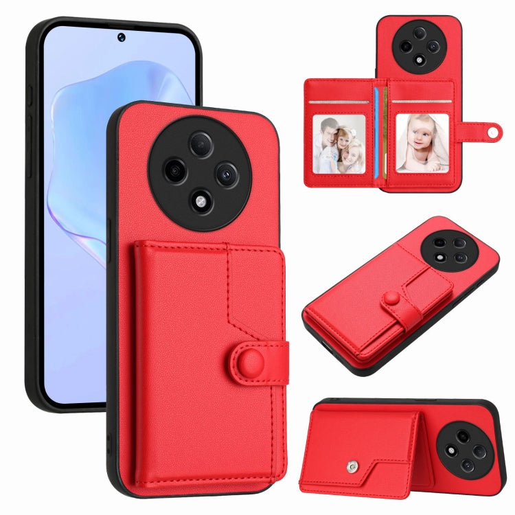 Button Card Bag RFID Anti-theft Phone Case, For OPPO Reno12 Global, For OPPO K12 5G, For OPPO A3 Pro 5G, For OPPO Reno11 F / F25 Pro, For OPPO Reno11 Global, For OPPO Reno11 Pro Global, For OPPO A58 / A58x / A1x, For OPPO A38 4G / A18 4G Global