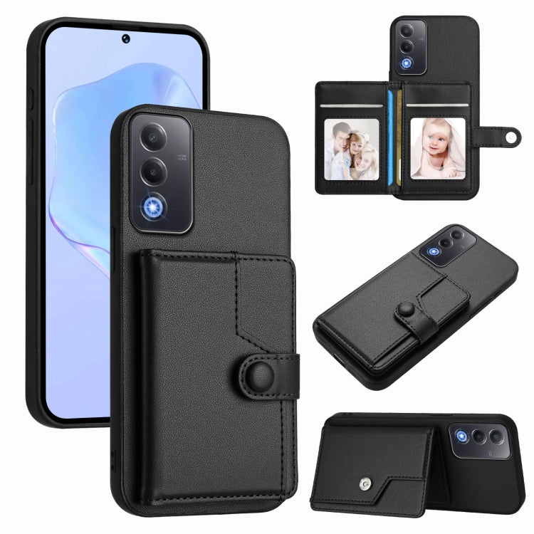 Button Card Bag RFID Anti-theft Phone Case, For OPPO A5 / F29, For OPPO Find X8s+, For OPPO Find X8s, For OPPO Find X8 Ultra, For OPPO A5 Energy / A5 Pro 5G Global, For OPPO K12x, For OPPO A3 Pro Global, For OPPO Reno12 Pro Global