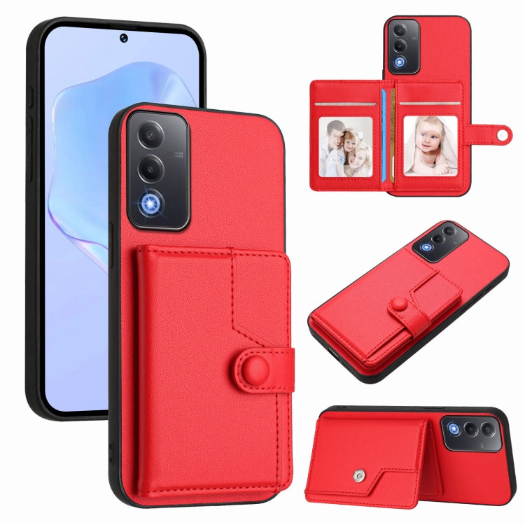 Button Card Bag RFID Anti-theft Phone Case, For OPPO A5 / F29, For OPPO Find X8s+, For OPPO Find X8s, For OPPO Find X8 Ultra, For OPPO A5 Energy / A5 Pro 5G Global, For OPPO K12x, For OPPO A3 Pro Global, For OPPO Reno12 Pro Global