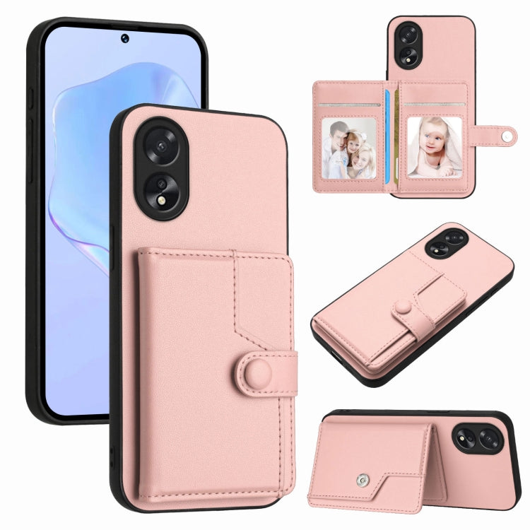 Button Card Bag RFID Anti-theft Phone Case, For OPPO Reno12 Global, For OPPO K12 5G, For OPPO A3 Pro 5G, For OPPO Reno11 F / F25 Pro, For OPPO Reno11 Global, For OPPO Reno11 Pro Global, For OPPO A58 / A58x / A1x, For OPPO A38 4G / A18 4G Global