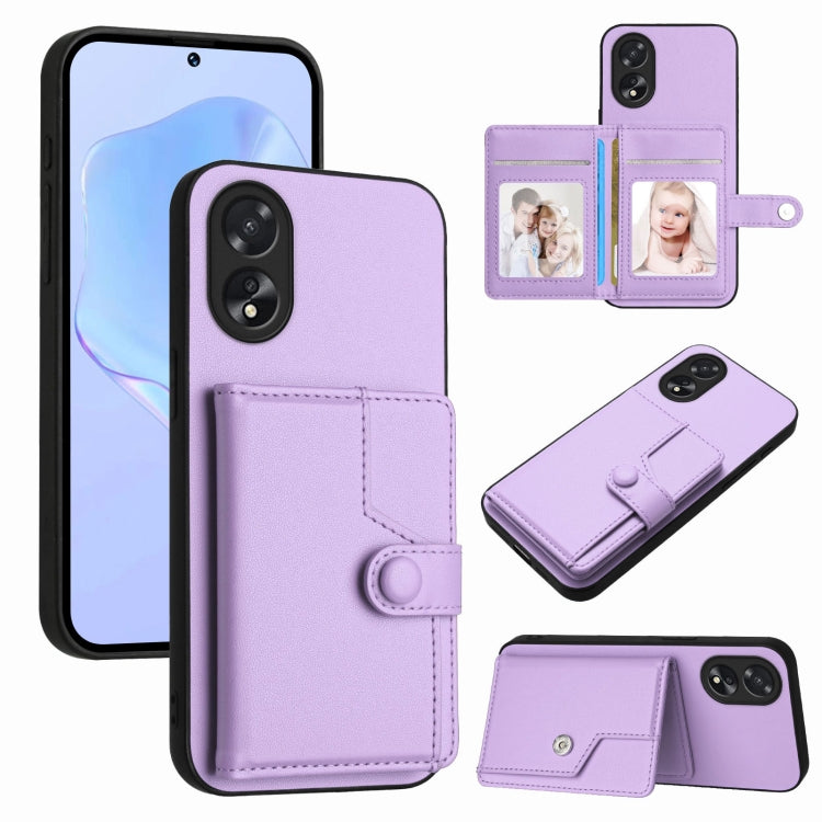 Button Card Bag RFID Anti-theft Phone Case, For OPPO Reno12 Global, For OPPO K12 5G, For OPPO A3 Pro 5G, For OPPO Reno11 F / F25 Pro, For OPPO Reno11 Global, For OPPO Reno11 Pro Global, For OPPO A58 / A58x / A1x, For OPPO A38 4G / A18 4G Global