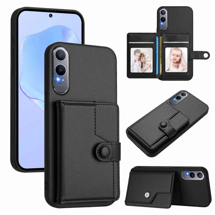 Button Card Bag RFID Anti-theft Phone Case, For OPPO A5 / F29, For OPPO Find X8s+, For OPPO Find X8s, For OPPO Find X8 Ultra, For OPPO A5 Energy / A5 Pro 5G Global, For OPPO K12x, For OPPO A3 Pro Global, For OPPO Reno12 Pro Global
