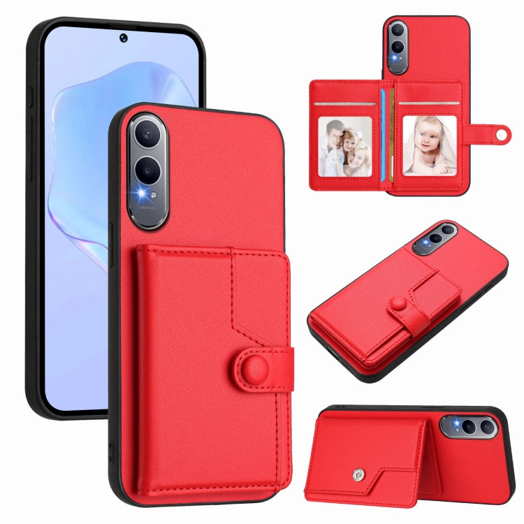 Button Card Bag RFID Anti-theft Phone Case, For OPPO A5 / F29, For OPPO Find X8s+, For OPPO Find X8s, For OPPO Find X8 Ultra, For OPPO A5 Energy / A5 Pro 5G Global, For OPPO K12x, For OPPO A3 Pro Global, For OPPO Reno12 Pro Global