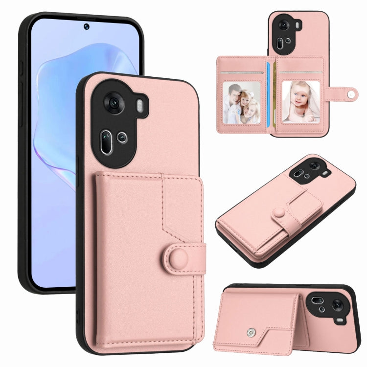 Button Card Bag RFID Anti-theft Phone Case, For OPPO Reno12 Global, For OPPO K12 5G, For OPPO A3 Pro 5G, For OPPO Reno11 F / F25 Pro, For OPPO Reno11 Global, For OPPO Reno11 Pro Global, For OPPO A58 / A58x / A1x, For OPPO A38 4G / A18 4G Global