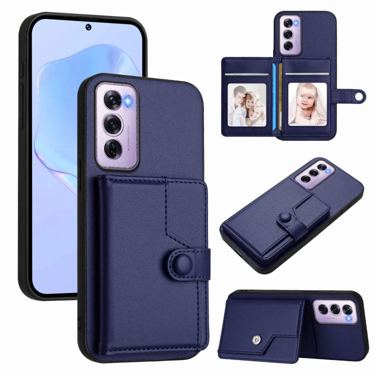 Button Card Bag RFID Anti-theft Phone Case, For OPPO A5 / F29, For OPPO Find X8s+, For OPPO Find X8s, For OPPO Find X8 Ultra, For OPPO A5 Energy / A5 Pro 5G Global, For OPPO K12x, For OPPO A3 Pro Global, For OPPO Reno12 Pro Global