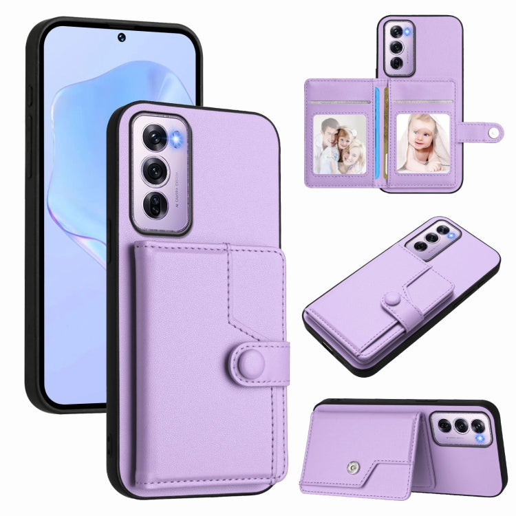 Button Card Bag RFID Anti-theft Phone Case, For OPPO A5 / F29, For OPPO Find X8s+, For OPPO Find X8s, For OPPO Find X8 Ultra, For OPPO A5 Energy / A5 Pro 5G Global, For OPPO K12x, For OPPO A3 Pro Global, For OPPO Reno12 Pro Global