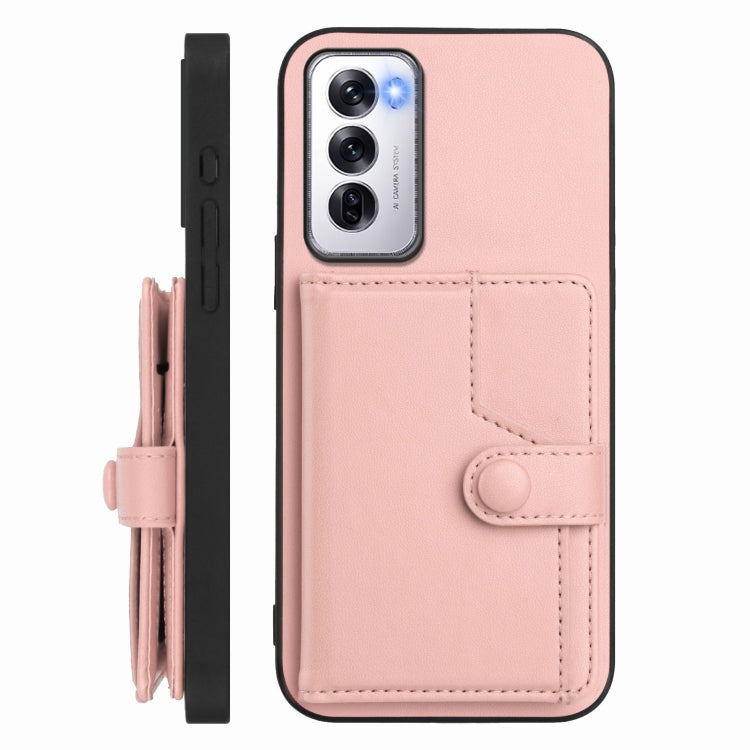 Button Card Bag RFID Anti-theft Phone Case, For OPPO Reno12 Global, For OPPO K12 5G, For OPPO A3 Pro 5G, For OPPO Reno11 F / F25 Pro, For OPPO Reno11 Global, For OPPO Reno11 Pro Global, For OPPO A58 / A58x / A1x, For OPPO A38 4G / A18 4G Global