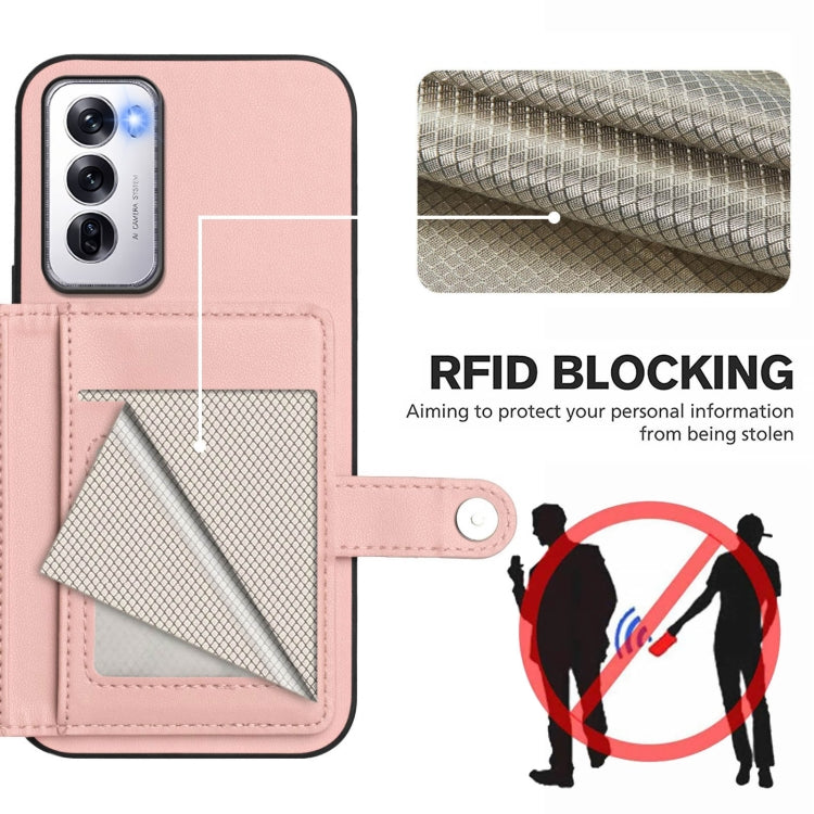 Button Card Bag RFID Anti-theft Phone Case, For OPPO Reno12 Global, For OPPO K12 5G, For OPPO A3 Pro 5G, For OPPO Reno11 F / F25 Pro, For OPPO Reno11 Global, For OPPO Reno11 Pro Global, For OPPO A58 / A58x / A1x, For OPPO A38 4G / A18 4G Global