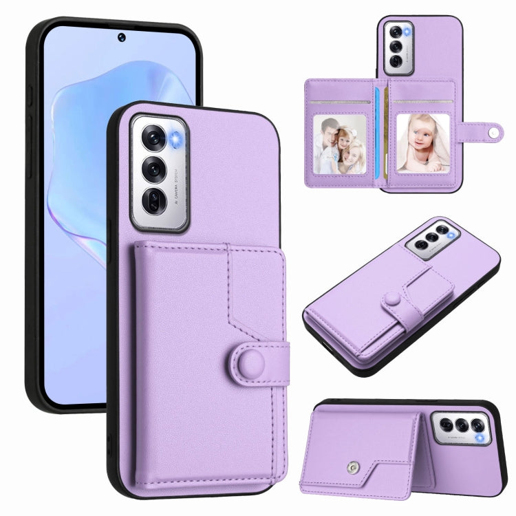 Button Card Bag RFID Anti-theft Phone Case, For OPPO Reno12 Global, For OPPO K12 5G, For OPPO A3 Pro 5G, For OPPO Reno11 F / F25 Pro, For OPPO Reno11 Global, For OPPO Reno11 Pro Global, For OPPO A58 / A58x / A1x, For OPPO A38 4G / A18 4G Global