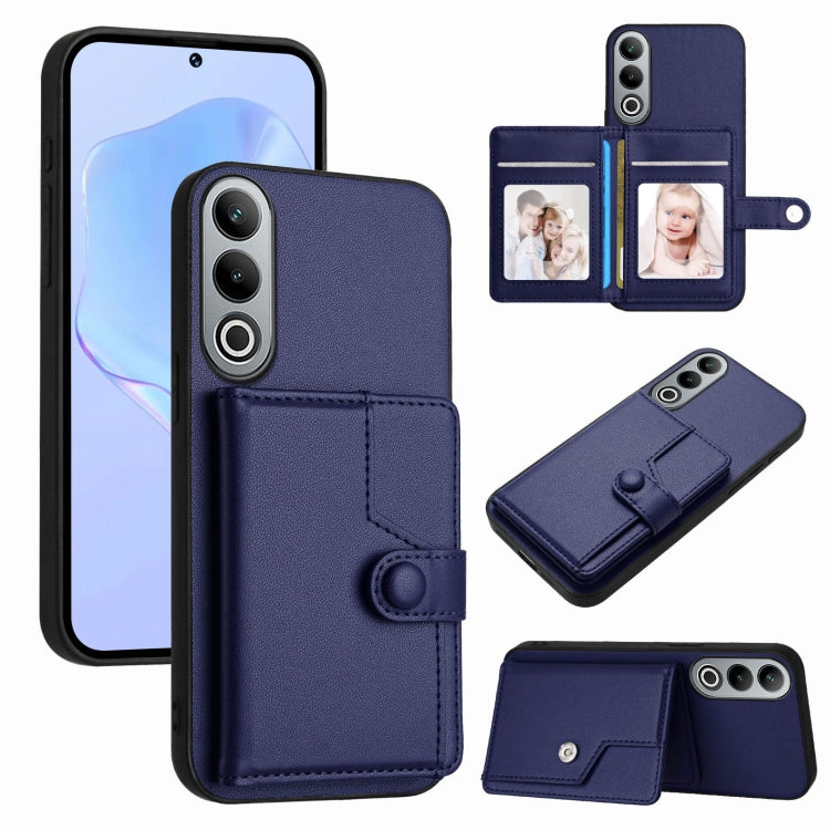 Button Card Bag RFID Anti-theft Phone Case, For OPPO Reno12 Global, For OPPO K12 5G, For OPPO A3 Pro 5G, For OPPO Reno11 F / F25 Pro, For OPPO Reno11 Global, For OPPO Reno11 Pro Global, For OPPO A58 / A58x / A1x, For OPPO A38 4G / A18 4G Global