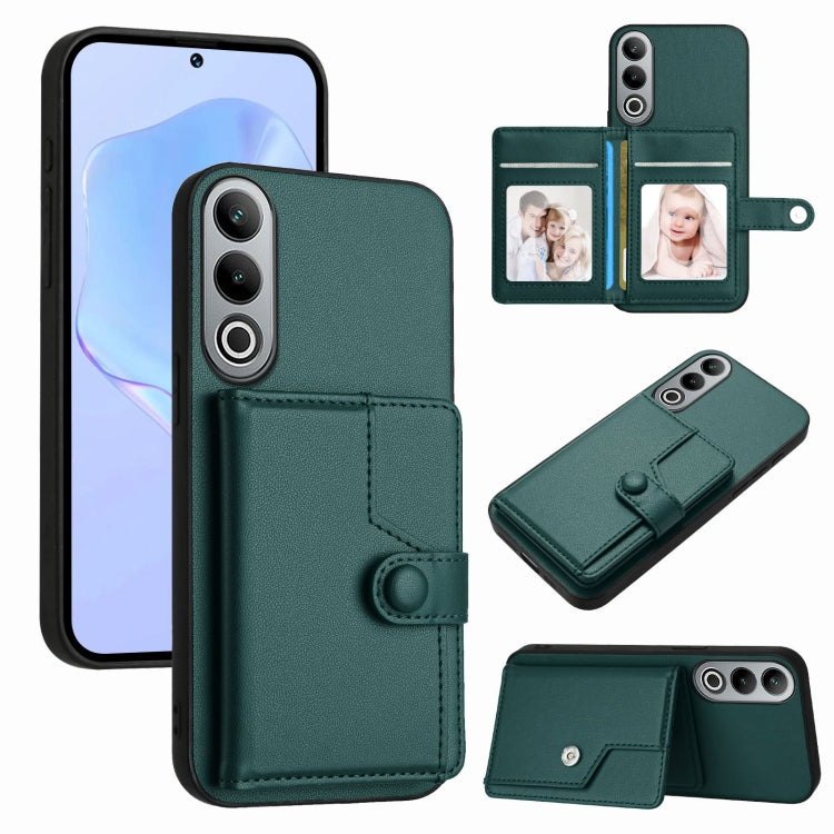 Button Card Bag RFID Anti-theft Phone Case, For OPPO Reno12 Global, For OPPO K12 5G, For OPPO A3 Pro 5G, For OPPO Reno11 F / F25 Pro, For OPPO Reno11 Global, For OPPO Reno11 Pro Global, For OPPO A58 / A58x / A1x, For OPPO A38 4G / A18 4G Global