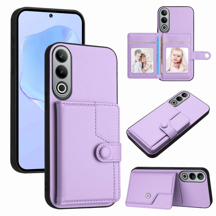 Button Card Bag RFID Anti-theft Phone Case, For OPPO Reno12 Global, For OPPO K12 5G, For OPPO A3 Pro 5G, For OPPO Reno11 F / F25 Pro, For OPPO Reno11 Global, For OPPO Reno11 Pro Global, For OPPO A58 / A58x / A1x, For OPPO A38 4G / A18 4G Global