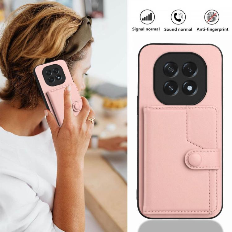 Button Card Bag RFID Anti-theft Phone Case, For OPPO A5 / F29, For OPPO Find X8s+, For OPPO Find X8s, For OPPO Find X8 Ultra, For OPPO A5 Energy / A5 Pro 5G Global, For OPPO K12x, For OPPO A3 Pro Global, For OPPO Reno12 Pro Global