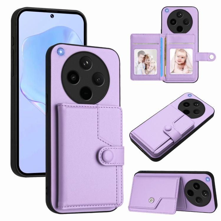 Button Card Bag RFID Anti-theft Phone Case, For OPPO A5 / F29, For OPPO Find X8s+, For OPPO Find X8s, For OPPO Find X8 Ultra, For OPPO A5 Energy / A5 Pro 5G Global, For OPPO K12x, For OPPO A3 Pro Global, For OPPO Reno12 Pro Global