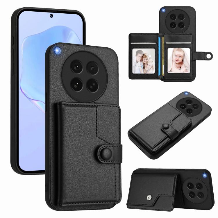 Button Card Bag RFID Anti-theft Phone Case, For OPPO A5 / F29, For OPPO Find X8s+, For OPPO Find X8s, For OPPO Find X8 Ultra, For OPPO A5 Energy / A5 Pro 5G Global, For OPPO K12x, For OPPO A3 Pro Global, For OPPO Reno12 Pro Global