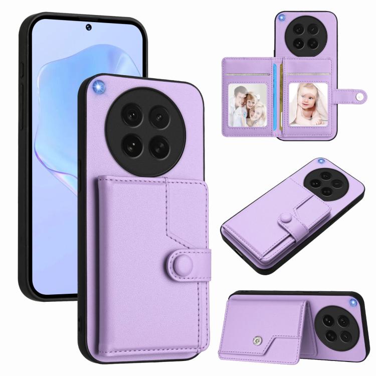 Button Card Bag RFID Anti-theft Phone Case, For OPPO A5 / F29, For OPPO Find X8s+, For OPPO Find X8s, For OPPO Find X8 Ultra, For OPPO A5 Energy / A5 Pro 5G Global, For OPPO K12x, For OPPO A3 Pro Global, For OPPO Reno12 Pro Global