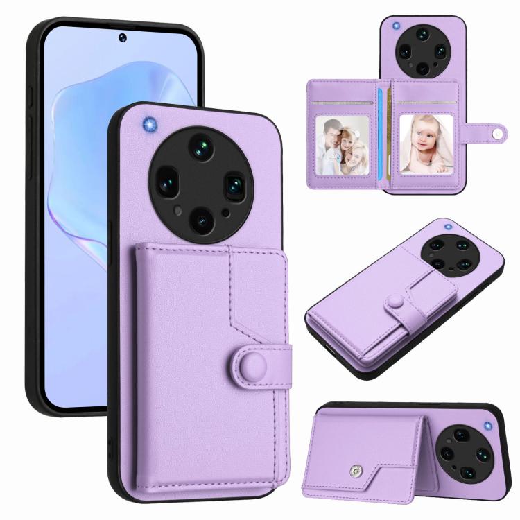Button Card Bag RFID Anti-theft Phone Case, For OPPO A5 / F29, For OPPO Find X8s+, For OPPO Find X8s, For OPPO Find X8 Ultra, For OPPO A5 Energy / A5 Pro 5G Global, For OPPO K12x, For OPPO A3 Pro Global, For OPPO Reno12 Pro Global