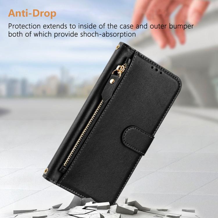 Multi-Card Slots Zipper Wallet Leather Phone Case, For Motorola Moto G Max / G87 / G77 / G67 5G, For Motorola Moto G47 5G / G37 / G37 Power 5G, For Motorola Edge 70 Pro 5G, For Motorola Moto X70 Air Pro / Signature 5G                                   ...