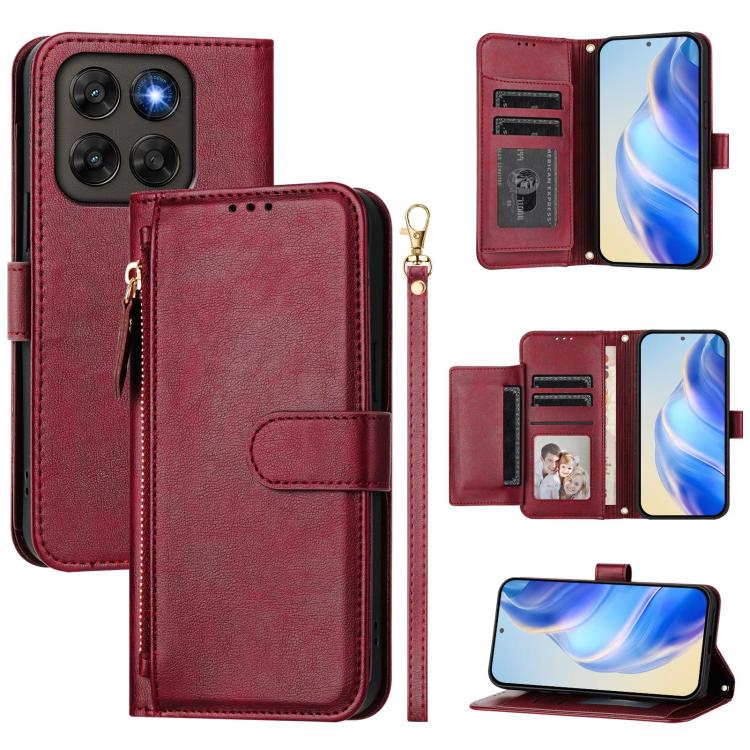 Multi-Card Slots Zipper Wallet Leather Phone Case, For Motorola Moto G Max / G87 / G77 / G67 5G, For Motorola Moto G47 5G / G37 / G37 Power 5G, For Motorola Edge 70 Pro 5G, For Motorola Moto X70 Air Pro / Signature 5G                                   ...