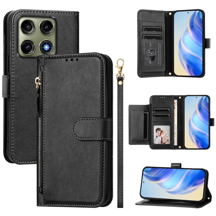 Multi-Card Slots Zipper Wallet Leather Phone Case, For Motorola Moto G Max / G87 / G77 / G67 5G, For Motorola Moto G47 5G / G37 / G37 Power 5G, For Motorola Edge 70 Pro 5G, For Motorola Moto X70 Air Pro / Signature 5G                                   ...