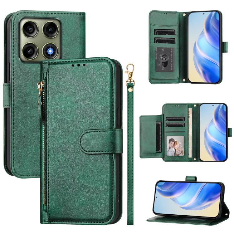 Multi-Card Slots Zipper Wallet Leather Phone Case, For Motorola Moto G Max / G87 / G77 / G67 5G, For Motorola Moto G47 5G / G37 / G37 Power 5G, For Motorola Edge 70 Pro 5G, For Motorola Moto X70 Air Pro / Signature 5G                                   ...
