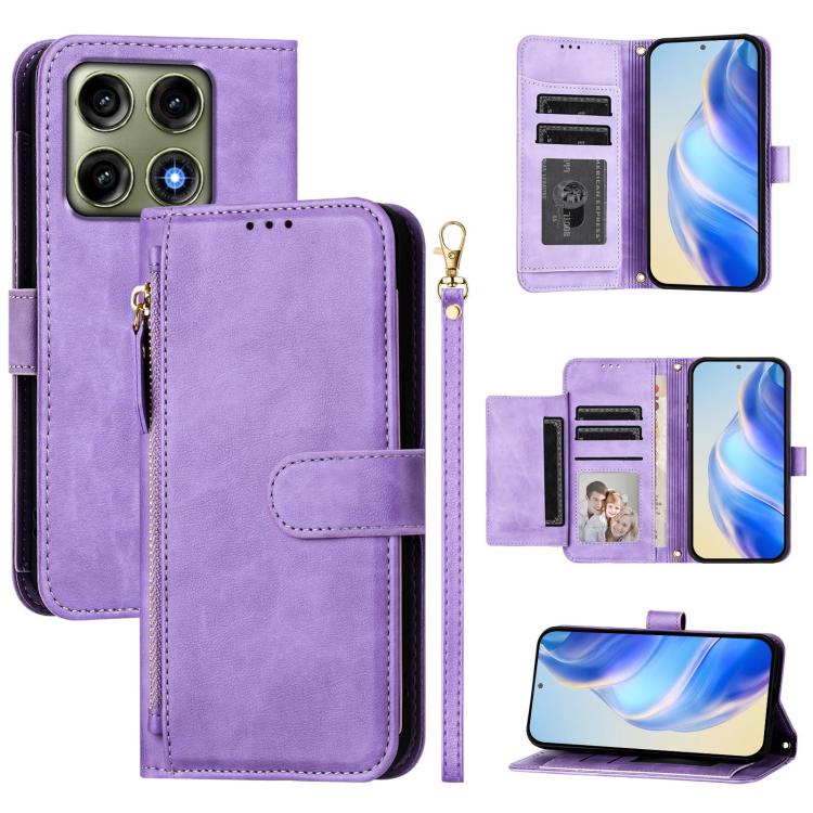 Multi-Card Slots Zipper Wallet Leather Phone Case, For Motorola Moto G Max / G87 / G77 / G67 5G, For Motorola Moto G47 5G / G37 / G37 Power 5G, For Motorola Edge 70 Pro 5G, For Motorola Moto X70 Air Pro / Signature 5G                                   ...