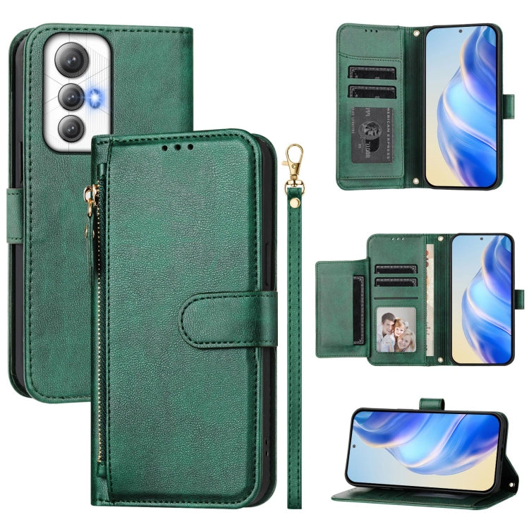 Multi-Card Slots Zipper Wallet Leather Phone Case, For Cubot A40, For Cubot P90, For Cubot A30, For Cubot A20, For Cubot Max 5, For Cubot A10, For Cubot Note 40, For Cubot P50