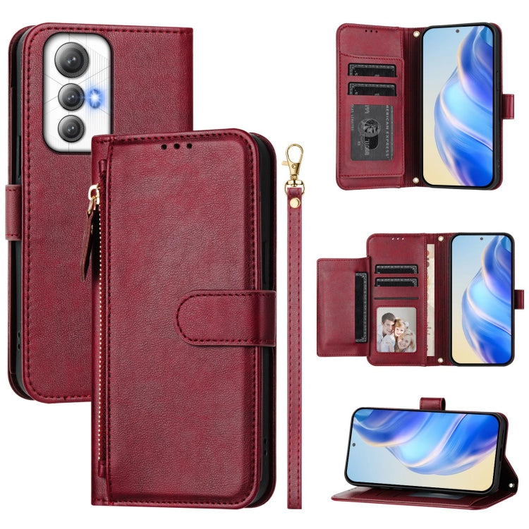 Multi-Card Slots Zipper Wallet Leather Phone Case, For Cubot A40, For Cubot P90, For Cubot A30, For Cubot A20, For Cubot Max 5, For Cubot A10, For Cubot Note 40, For Cubot P50