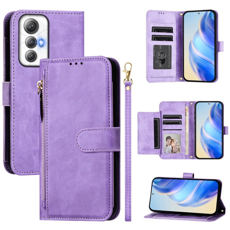 Multi-Card Slots Zipper Wallet Leather Phone Case, For Cubot A40, For Cubot P90, For Cubot A30, For Cubot A20, For Cubot Max 5, For Cubot A10, For Cubot Note 40, For Cubot P50