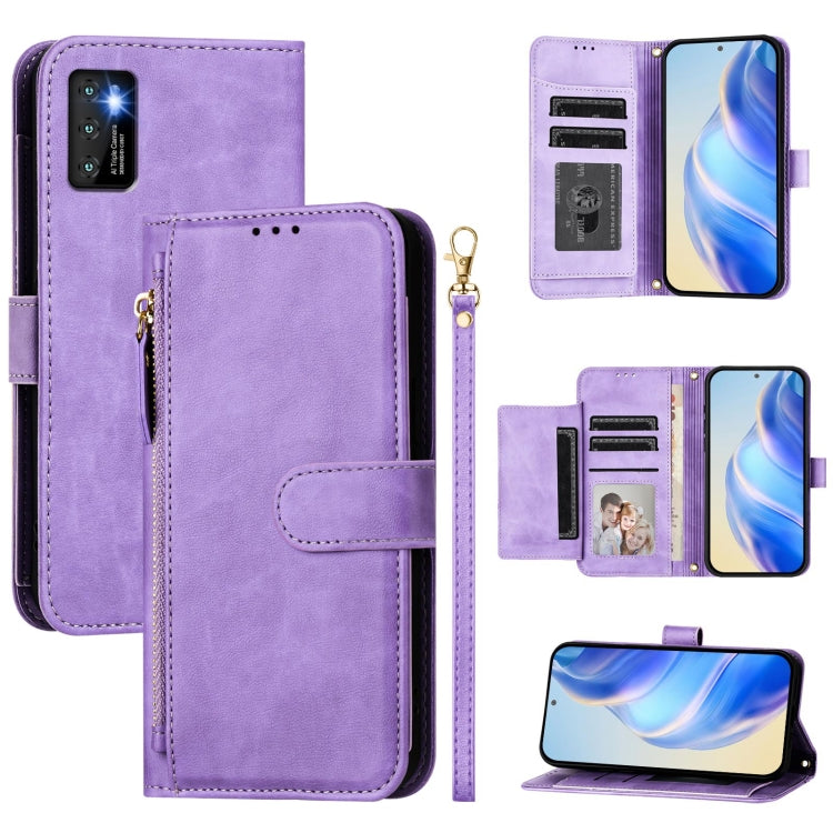 Multi-Card Slots Zipper Wallet Leather Phone Case, For Cubot A40, For Cubot P90, For Cubot A30, For Cubot A20, For Cubot Max 5, For Cubot A10, For Cubot Note 40, For Cubot P50
