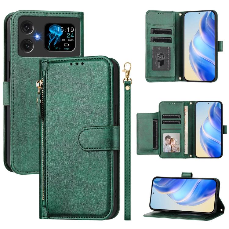 Multi-Card Slots Zipper Wallet Leather Phone Case, For Cubot A40, For Cubot P90, For Cubot A30, For Cubot A20, For Cubot Max 5, For Cubot A10, For Cubot Note 40, For Cubot P50