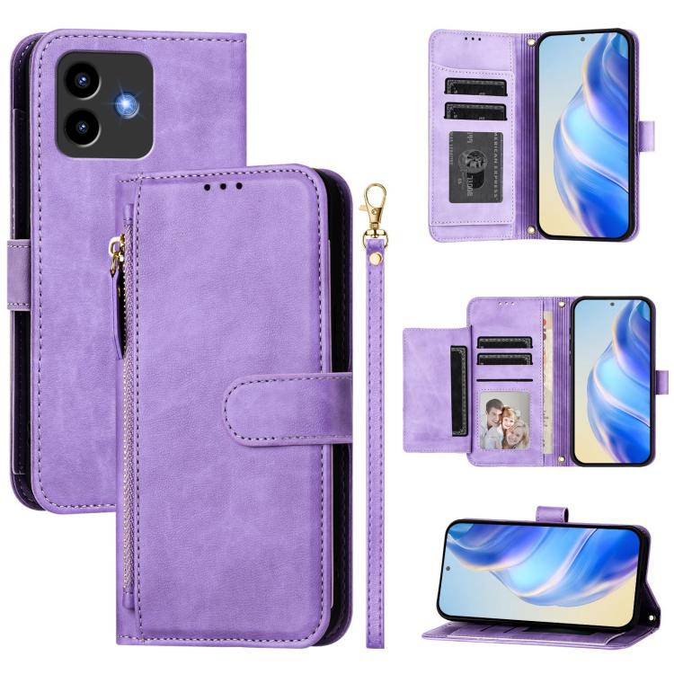 Multi-Card Slots Zipper Wallet Leather Phone Case, For Cubot A40, For Cubot P90, For Cubot A30, For Cubot A20, For Cubot Max 5, For Cubot A10, For Cubot Note 40, For Cubot P50
