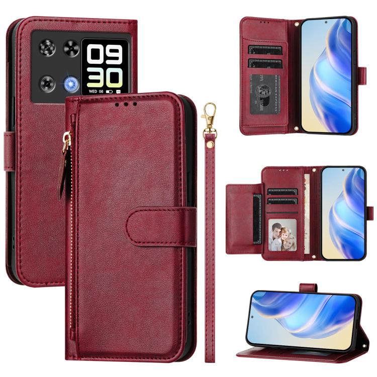 Multi-Card Slots Zipper Wallet Leather Phone Case, For Cubot A40, For Cubot P90, For Cubot A30, For Cubot A20, For Cubot Max 5, For Cubot A10, For Cubot Note 40, For Cubot P50