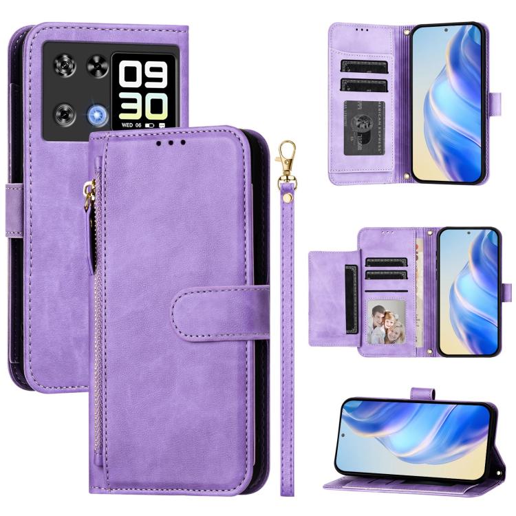 Multi-Card Slots Zipper Wallet Leather Phone Case, For Cubot A40, For Cubot P90, For Cubot A30, For Cubot A20, For Cubot Max 5, For Cubot A10, For Cubot Note 40, For Cubot P50