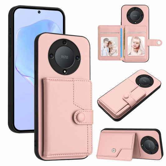 Button Card Bag RFID Anti-theft Phone Case, For Honor X9a / Magic5 Lite