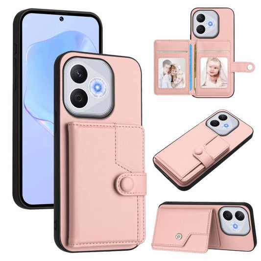 Button Card Bag RFID Anti-theft Phone Case, For Honor 400 Lite Global / X70i, For Honor X8c 4G, For Honor X60 Pro / X9c / Magic7 Lite, For Honor X60 / X9c Smart, For Honor X6b, For Honor 200, For Honor 200 Pro, For Honor 200 Lite 5G