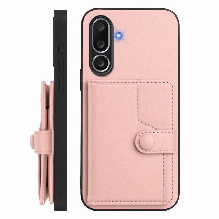 Button Card Bag RFID Anti-theft Phone Case, For Samsung Galaxy M56 5G, For Samsung Galaxy M16 5G / F16 5G, For Samsung Galaxy M06 5G / F06 5G, For Samsung Galaxy M35, For Samsung Galaxy M55 / C55 5G, For Samsung Galaxy M15 / F15